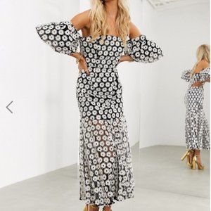ASOS off shoulder dress in daisy. TAGS STILL ON